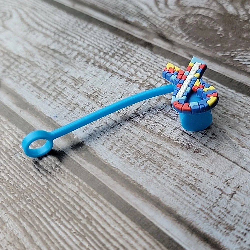 Autism Awarness Straw Topper - Picture 2 of 5